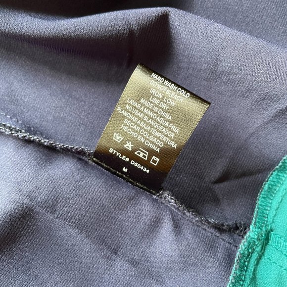 Navy and Teal Scarf Dress - Picture 7 of 7